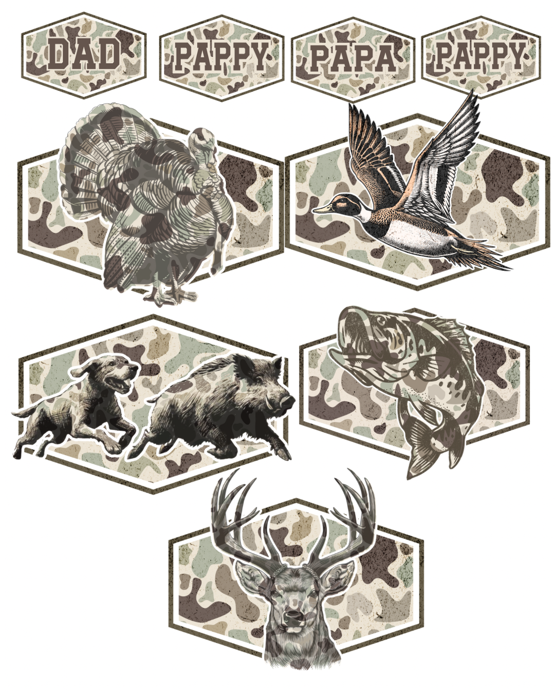 Camo Dad etc. wPocket