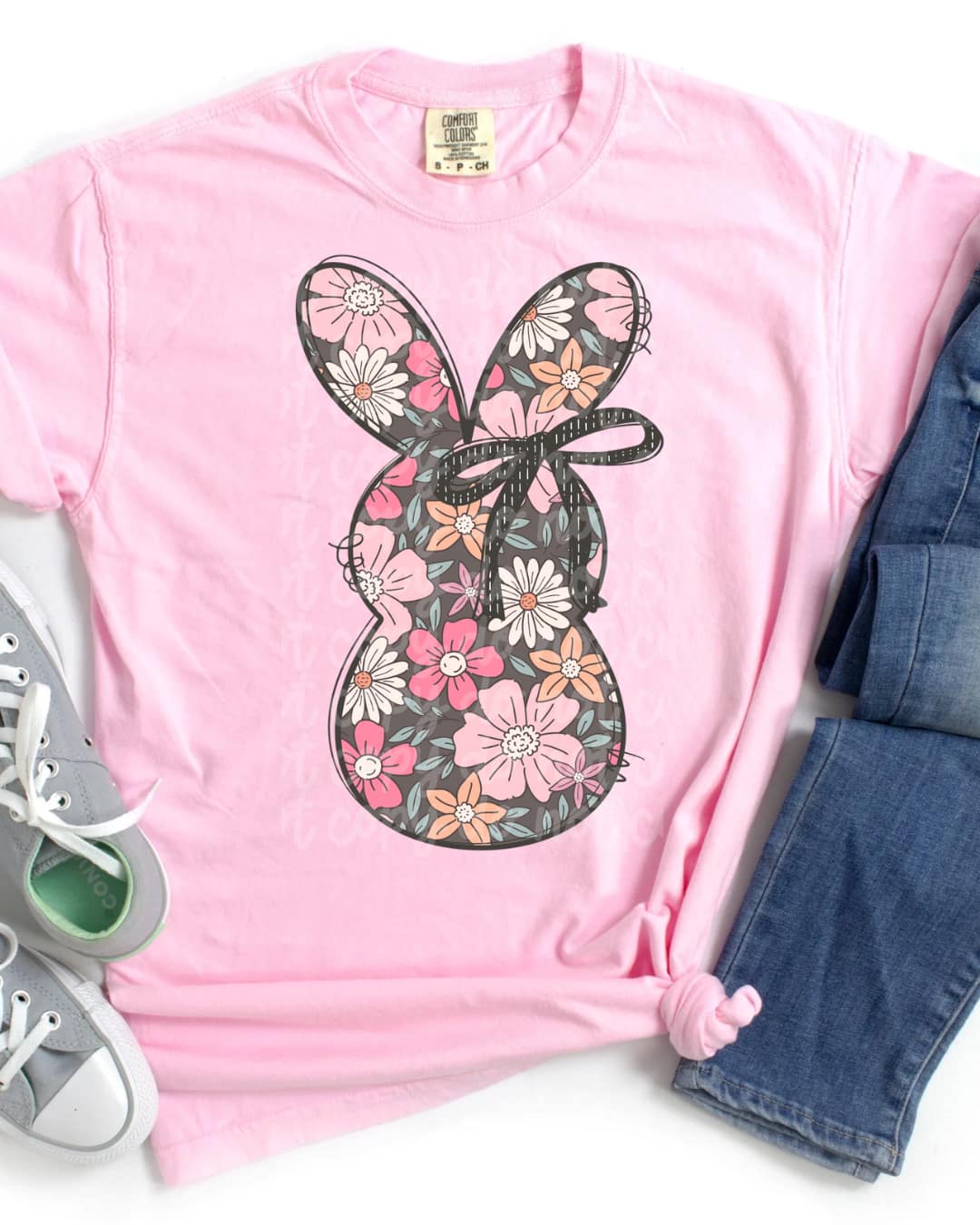Dark Floral Bunny