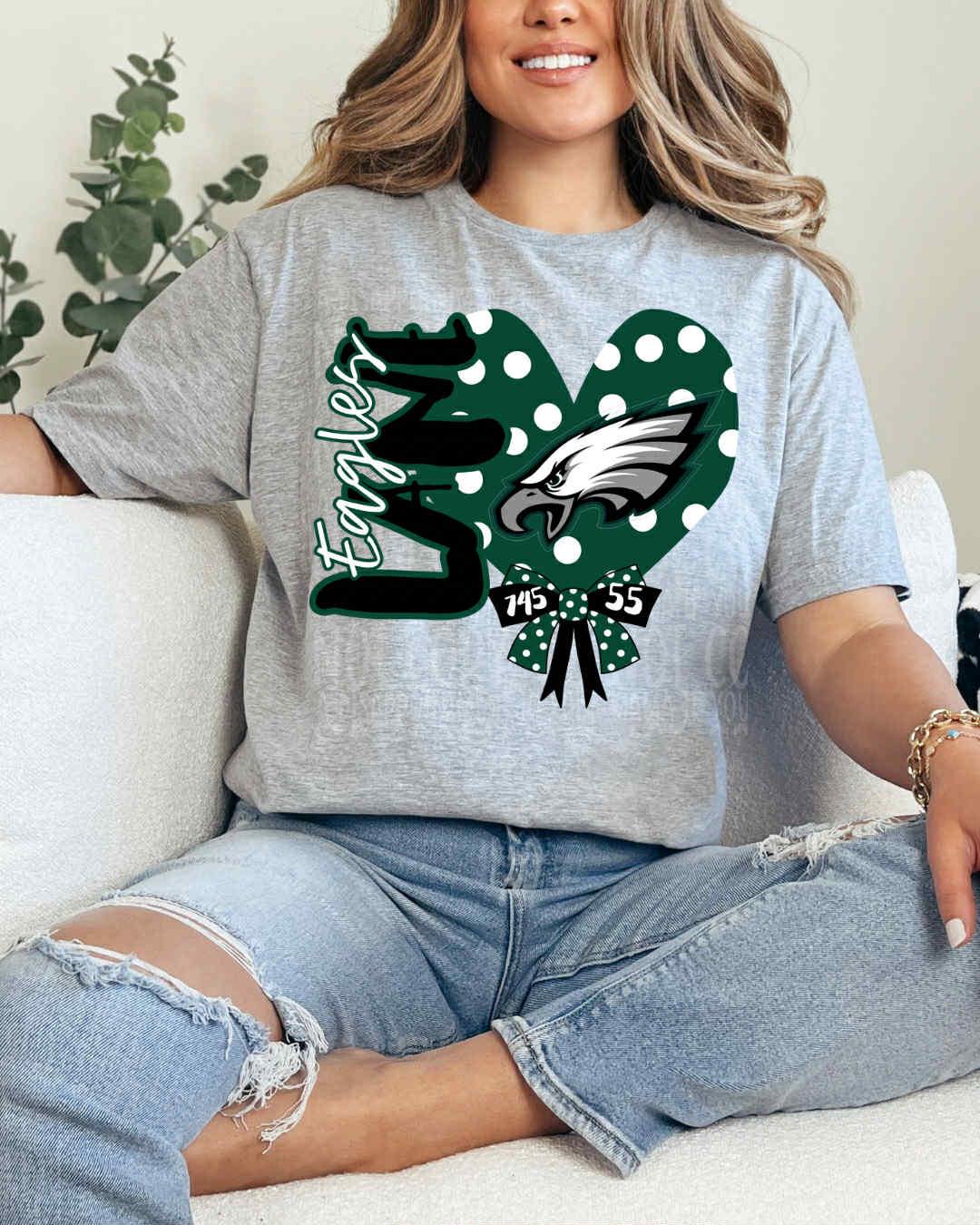 Lane Eagles Heart DTF Transfer