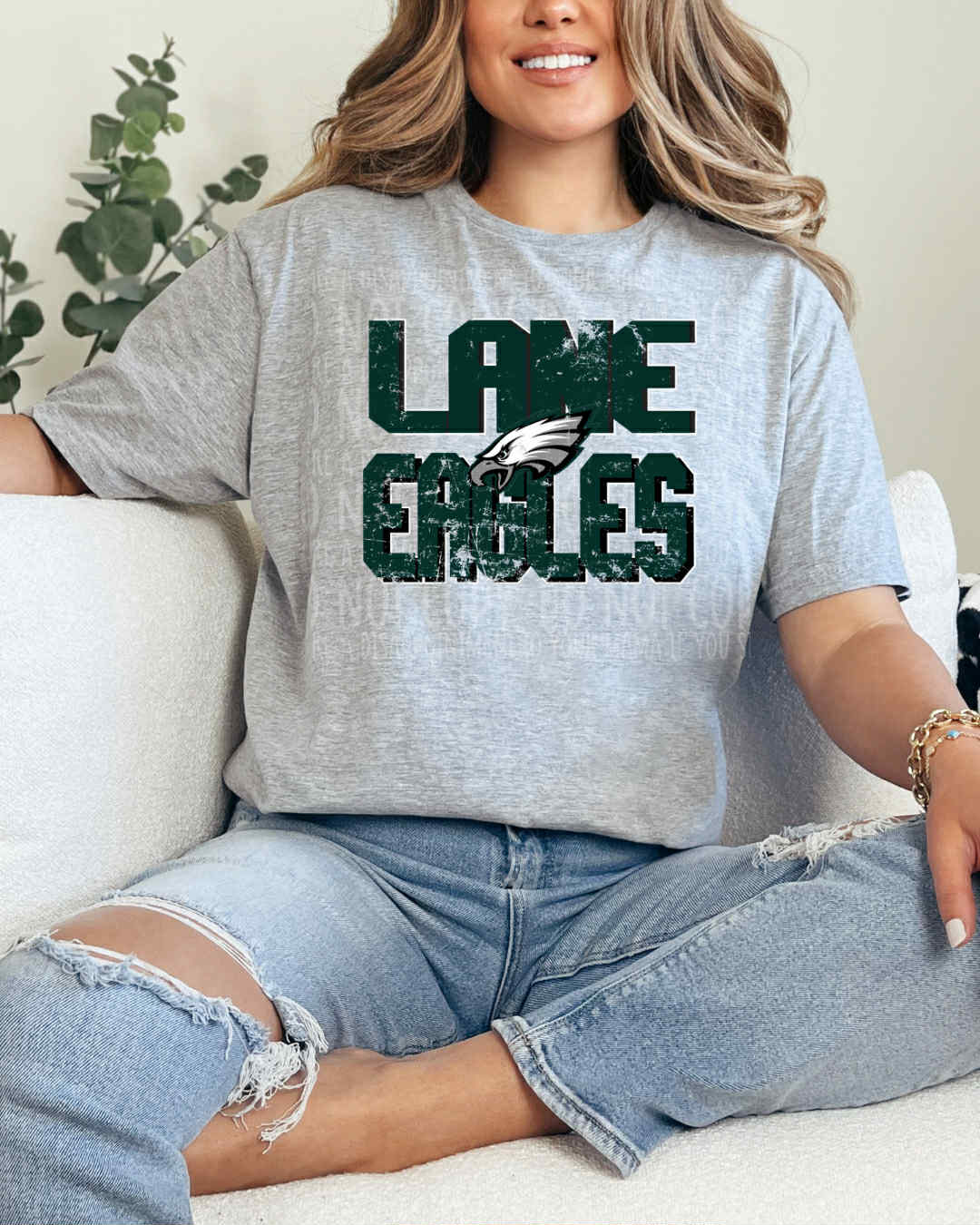 Distressed Lane Eagles DTF Transfer