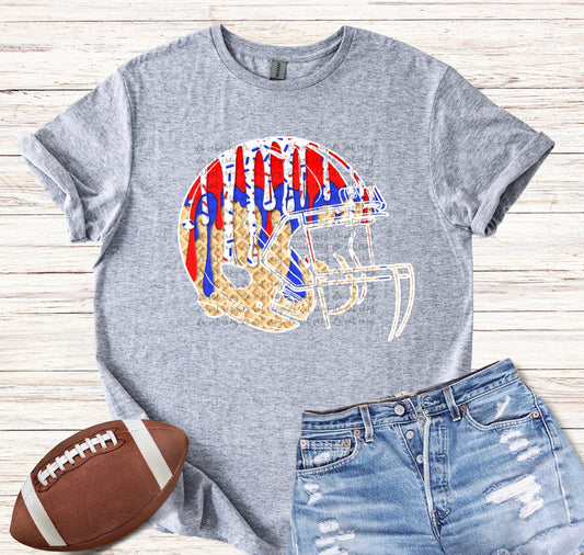 Red white and blue drip