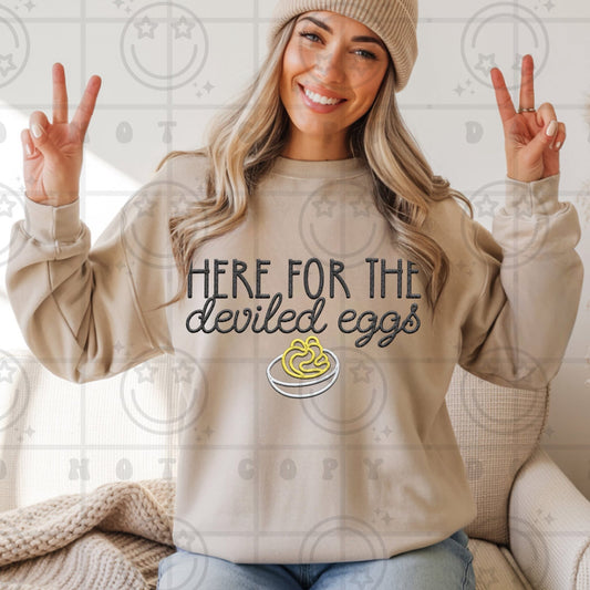 Here for the deviled eggs