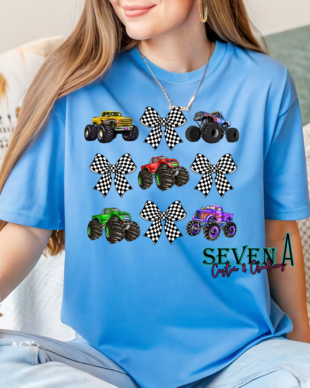 Monster trucks and coquette bows