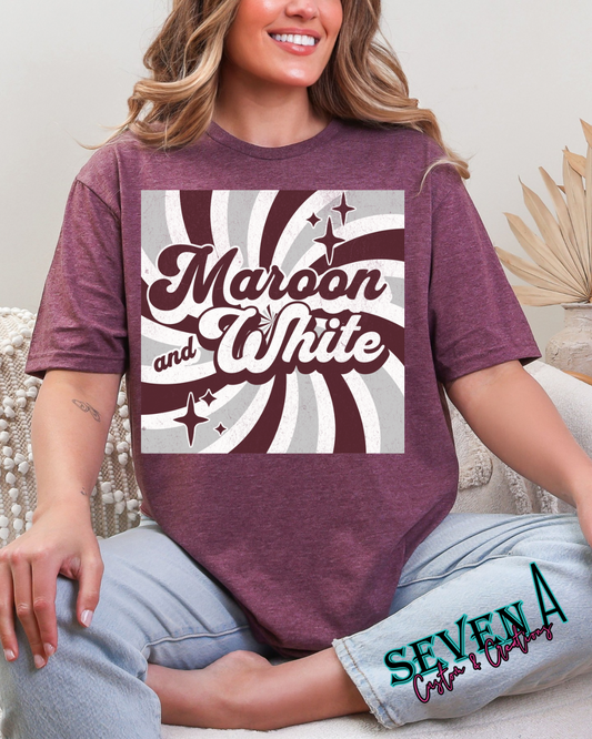 Maroon and white game day