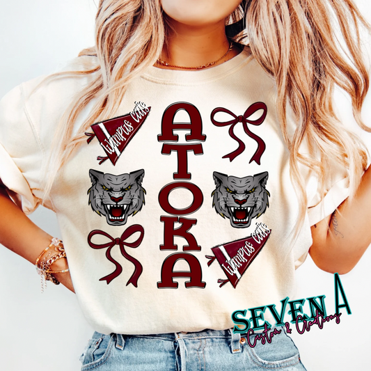 Atoka Wampus Cats coquette pennant