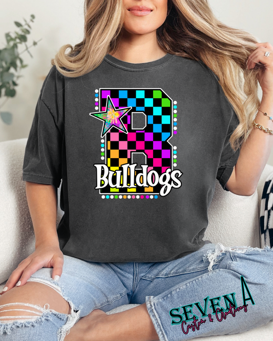 Mascot neon checkered