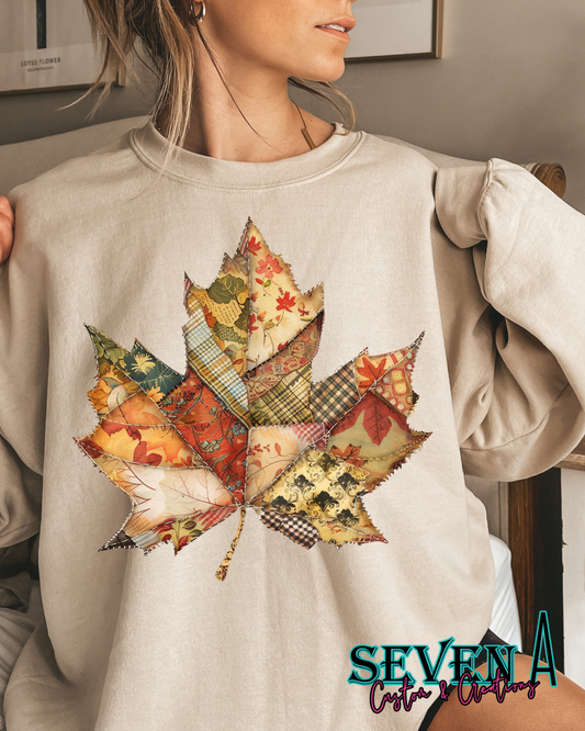 Preppy floral fall patch work