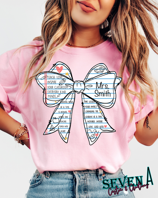 Coquette Teacher Bow