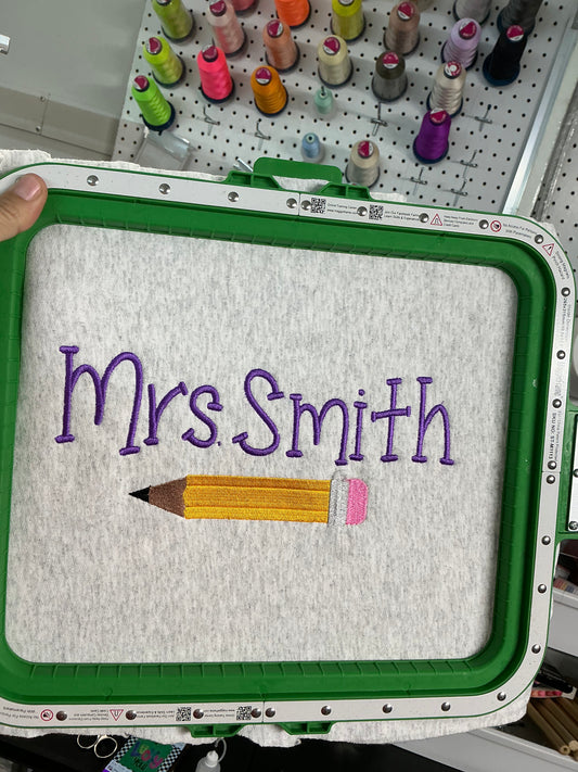 Custom Teacher pencil