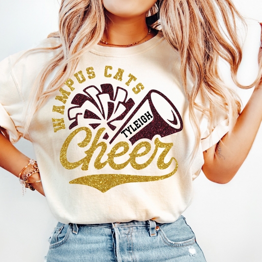 Wampus Cats Cheer faux glitter