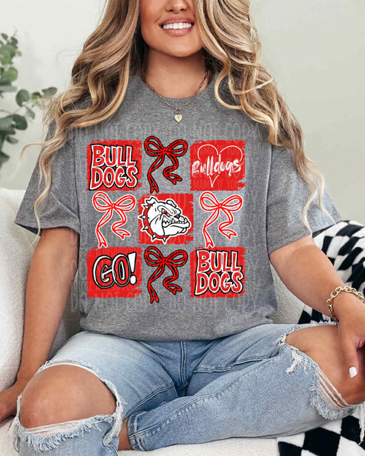 Bulldogs Coquette Collage DTF Print