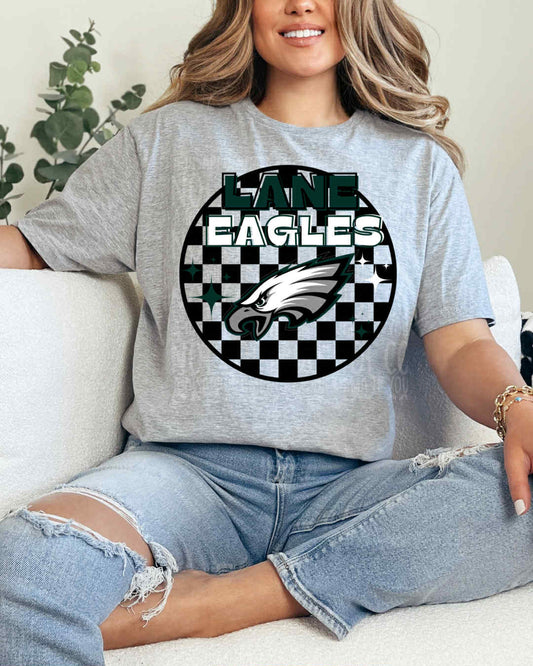 Lane Eagles Checkered DTF Transfer Template