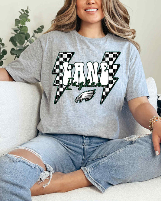 Checkered Lightening Harmony Bulldogs DTF Transfer