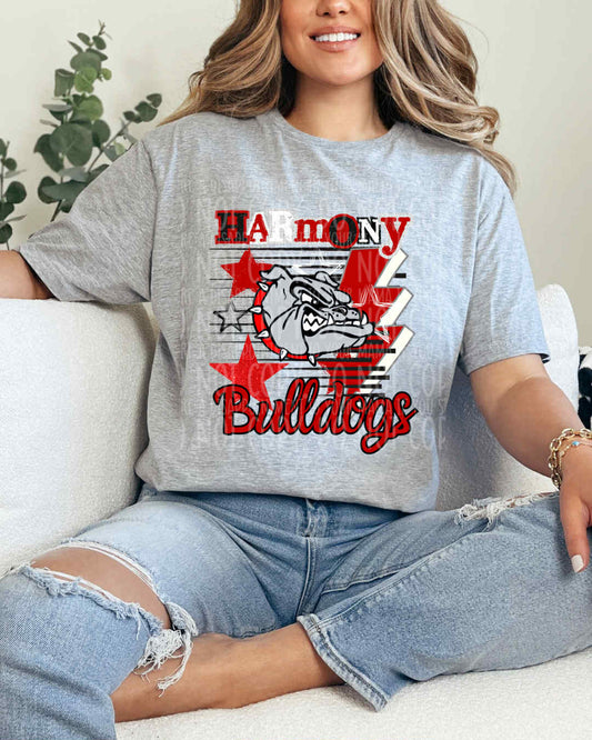 Retro Harmony Bulldogs DTF Transfer